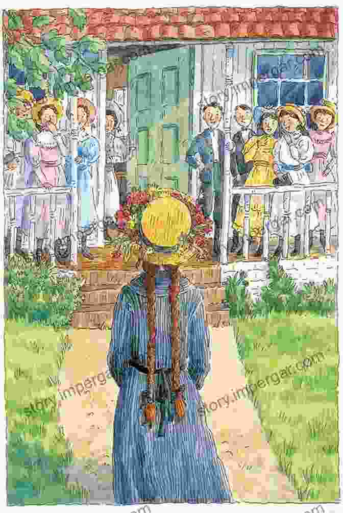 A Picturesque Illustration Of Green Gables, A Quaint Cottage Surrounded By Lush Greenery The Complete Anne Of Green Gables