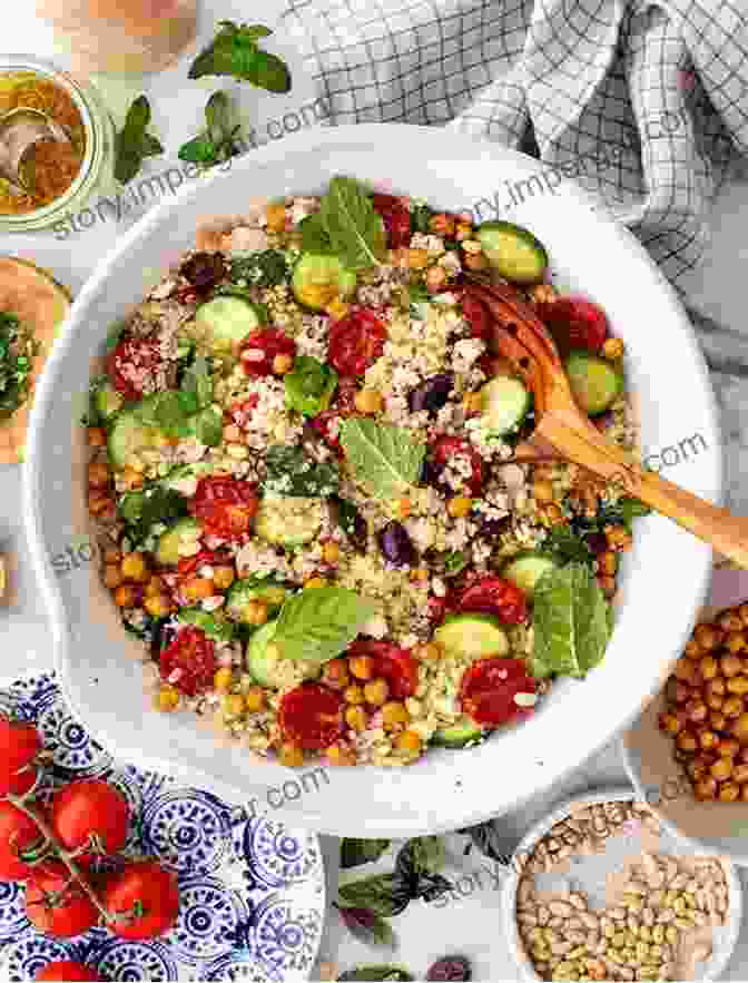 A Vibrant Mediterranean Bowl, Featuring A Colorful Assortment Of Quinoa, Roasted Vegetables, Tuna, And A Tangy Lemon Herb Dressing Tapas And Mediterranean Bowls Recipes: 2 In 1: A Cookbook With 150 Healthy And Traditional European Dishes