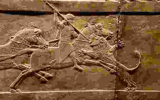 An Intricate Assyrian Relief Depicting A Hunting Scene, Showcasing The Exceptional Artistry Of The Ancient Civilization. Narrative Of A Two Years Residence At Nineveh And Travels In Mesopotamia Assyria And Syria