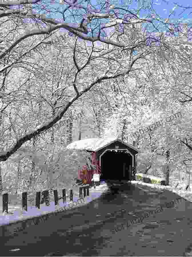 Black And White Photo Of A Covered Bridge In A Snowy Landscape Indiana Covered Bridges Marsha Williamson Mohr