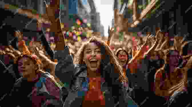 Crowd Of People Holding Up Signs And Chanting During A Protest. Who Controls America Mark Mullen