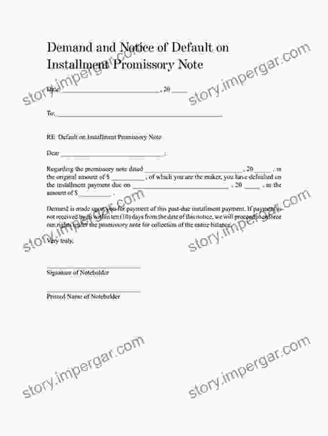 Notice Of Default On Note: A Comprehensive Guide To Understanding And Navigating Default Proceedings Notice Of Default On Note